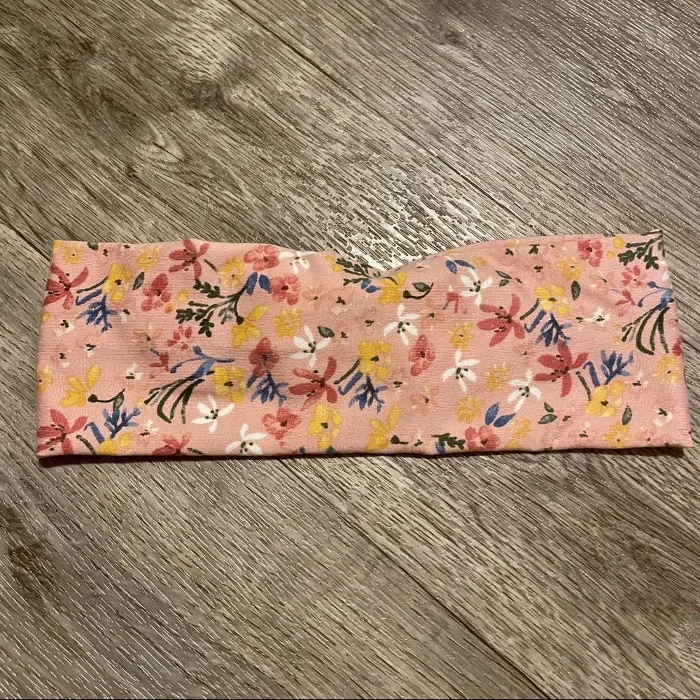 Watercolor Spring Floral Wide Twisted Headband NEW